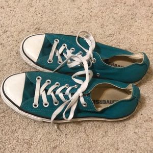 Teal Converse All Stars